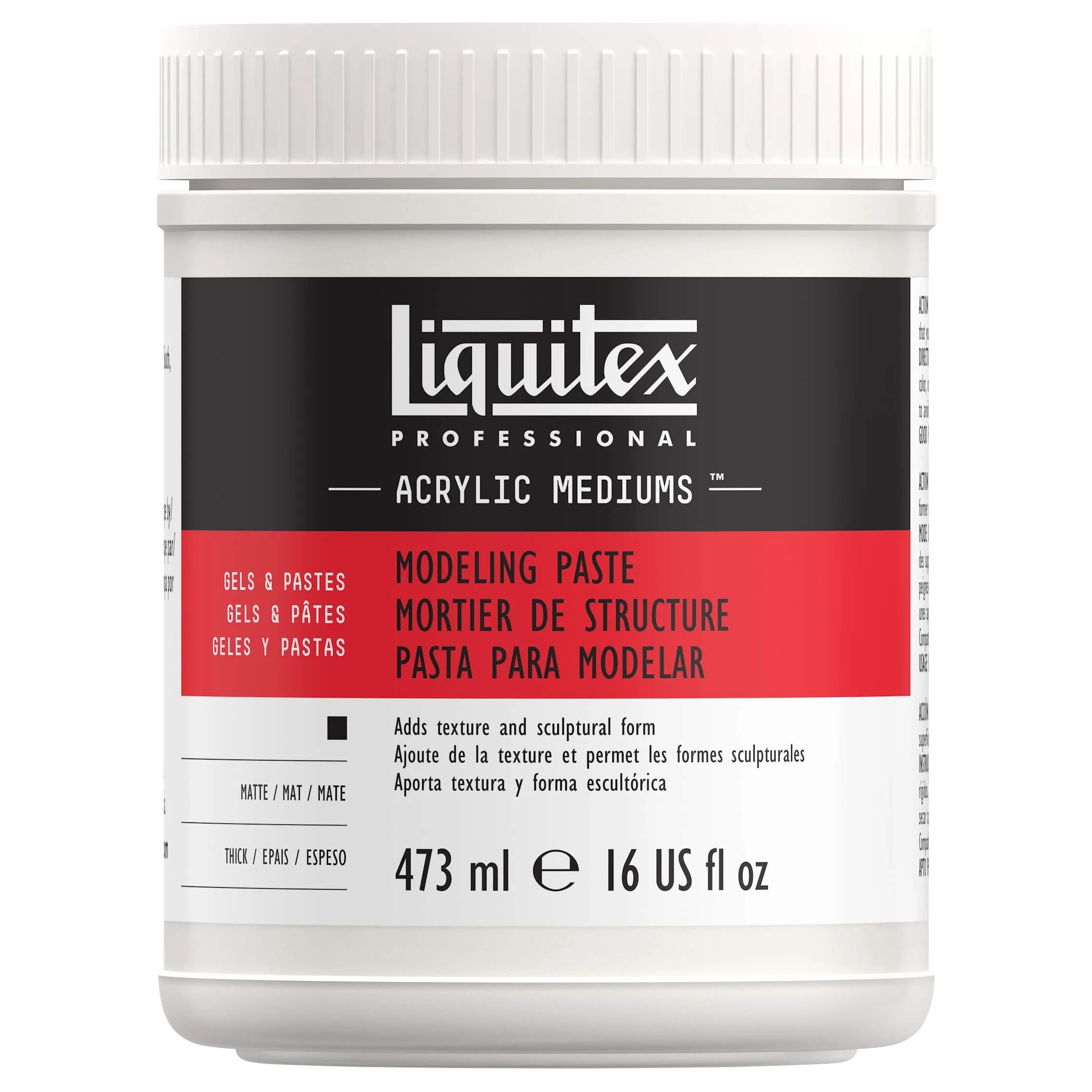 Liquitex Professional Modeling Paste 473ml (16-oz) | Builds Heavy Textures for Sculptural Art - main product image