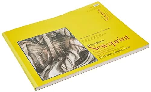 Strathmore 300 Series Newsprint Pad 45.72cm x 60.96cm (18 x 24 inches) | 100 Sheets Rough Paper for Sketching thumbnail 1