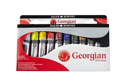 Daler Rowney Georgian Oil Paint Set 10-Tube | Professional Artist Supplies for Canvas & Paper thumbnail 1