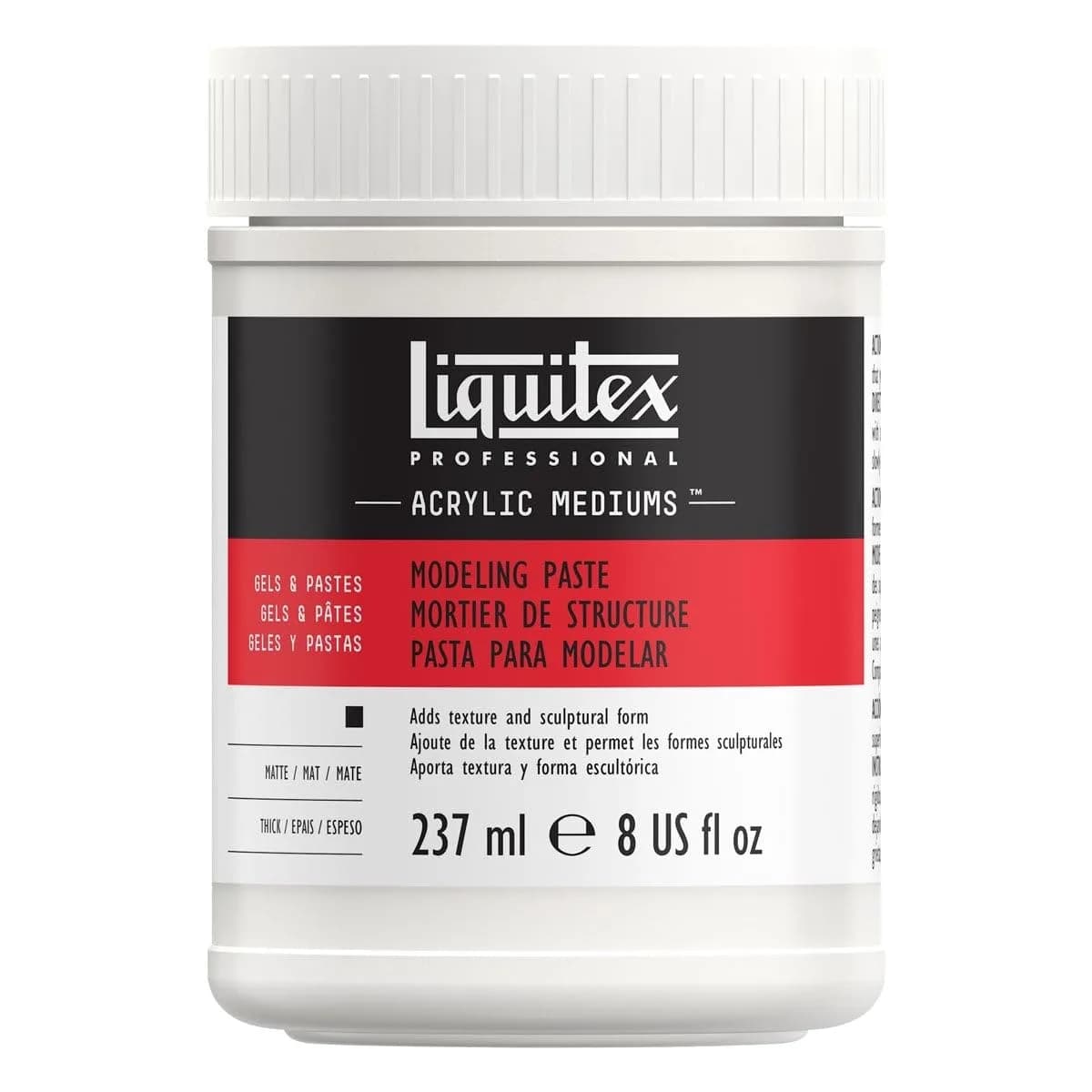 Liquitex Professional Modeling Paste 237ml (8-oz) | Builds Heavy Textures, Dries Hard Like Stone — Modeling Paste