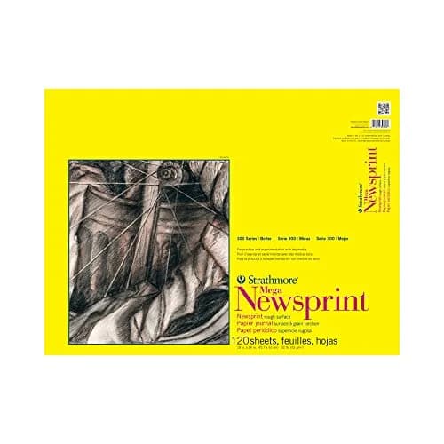 Strathmore 300 Series Newsprint Paper Pad 14x17 inches, 50 Sheets (15.4 kg / 32 lb) | Practice Sketching Paper for Adults & Students thumbnail 1