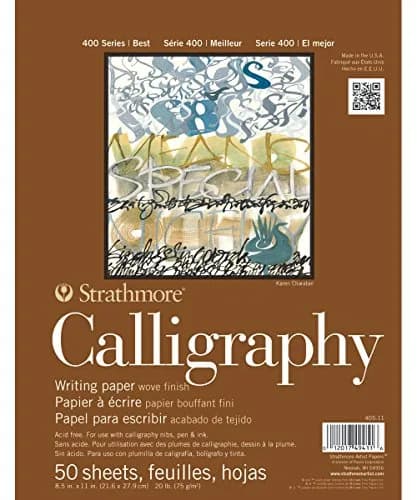 Strathmore Calligraphy Pad 8.5x11" | Smooth Ink Flow Surface, 50 Sheets thumbnail 1