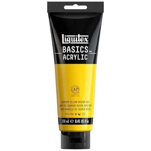 Liquitex BASICS Acrylic Paint, Cadmium Yellow Medium Hue, 118ml (4-oz) Tube | Artist-Quality Pigments for Beginners - main product image