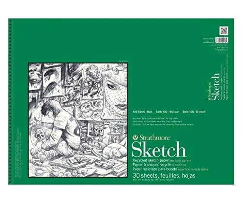 Strathmore 400 Series Sketch Pad, Recycled Paper, 14x17 inch | Artist Sketchbook for Drawing & Illustration thumbnail 1