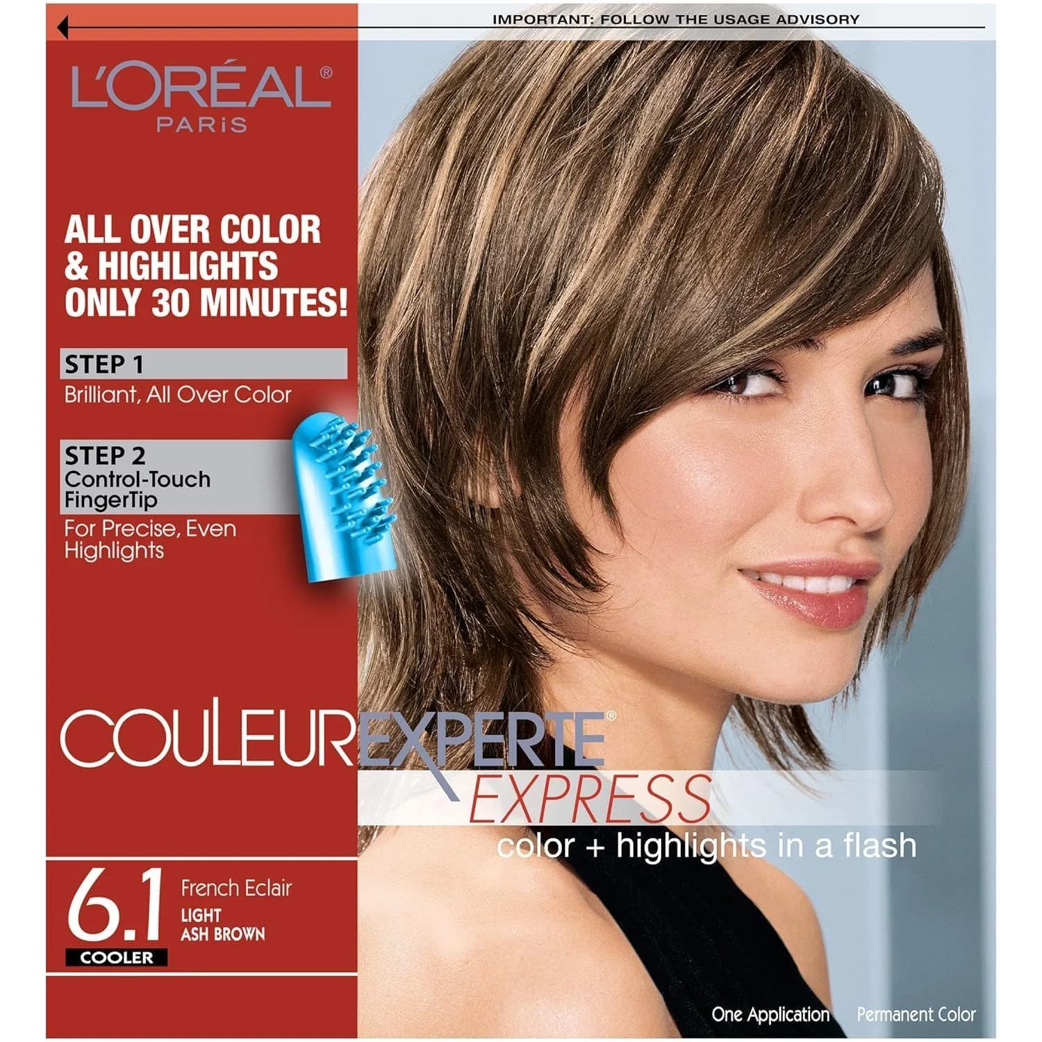 L'Oreal Paris Couleur Experte 2-Step Home Hair Color and Highlights Kit, French Éclair | Salon-Like All-Over Color & Highlights