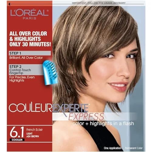 L'Oreal Paris Couleur Experte 2-Step Home Hair Color and Highlights Kit, French Éclair | Salon-Like All-Over Color & Highlights thumbnail 1