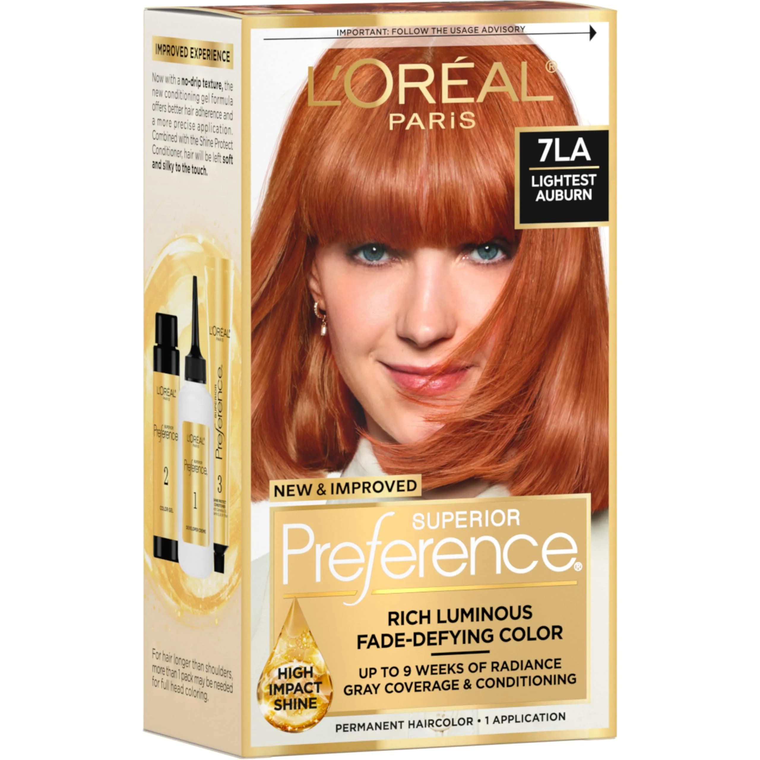 L'Oreal Paris Superior Preference Lightest Auburn 7LA Permanent Hair Color - Fade-Defying Shine - main product image