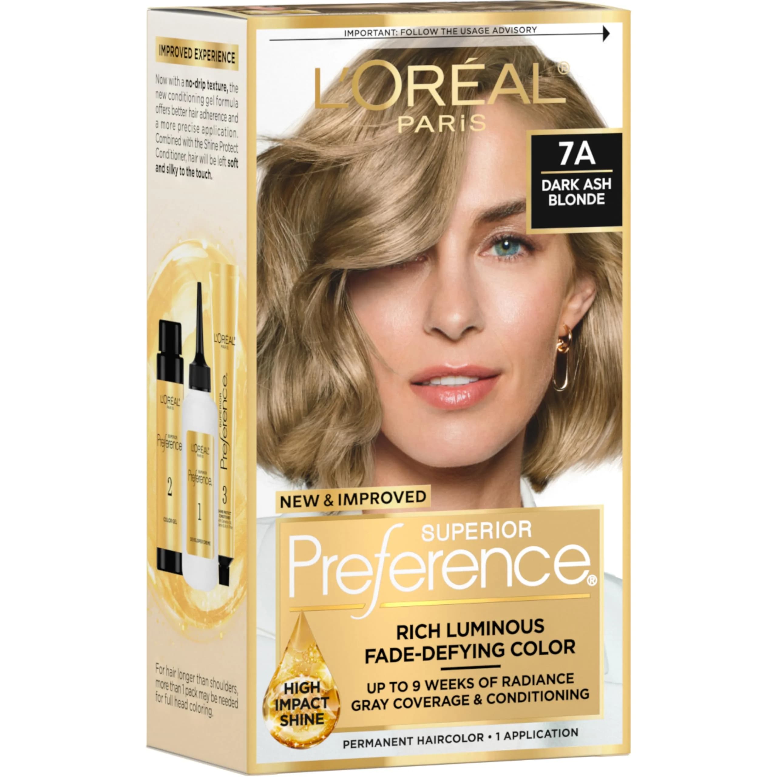 L'Oreal Paris Superior Preference 7A Dark Ash Blonde Permanent Hair Color - main product image