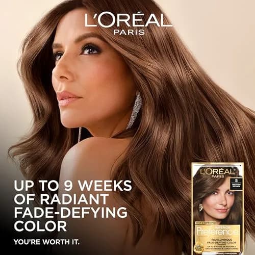 L'Oreal Paris Superior Preference Permanent Hair Color 5.5AM Medium Amber Copper Brown | Fade-Defying Radiance Up to 9 Weeks thumbnail 2