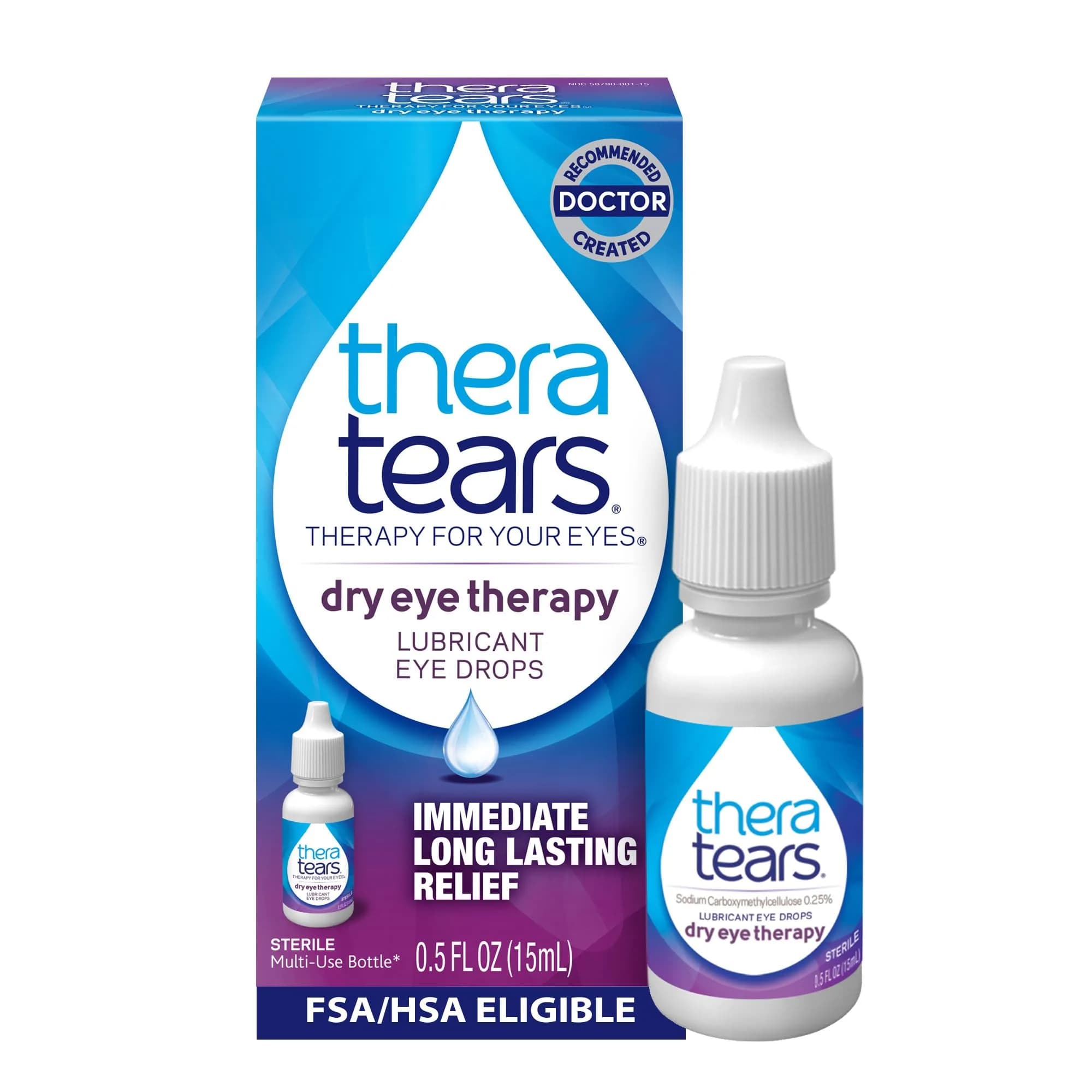 TheraTears Dry Eye Therapy Lubricating Eye Drops for Dry Eyes, 30ml (1 Fl Oz) | Ophthalmologist-Created Formula with 5 Vital Electrolytes — Eye Drops