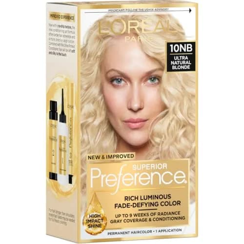 L'Oreal Paris Superior Preference Permanent Hair Color - Ultimate Natural Blonde 10NB thumbnail 1