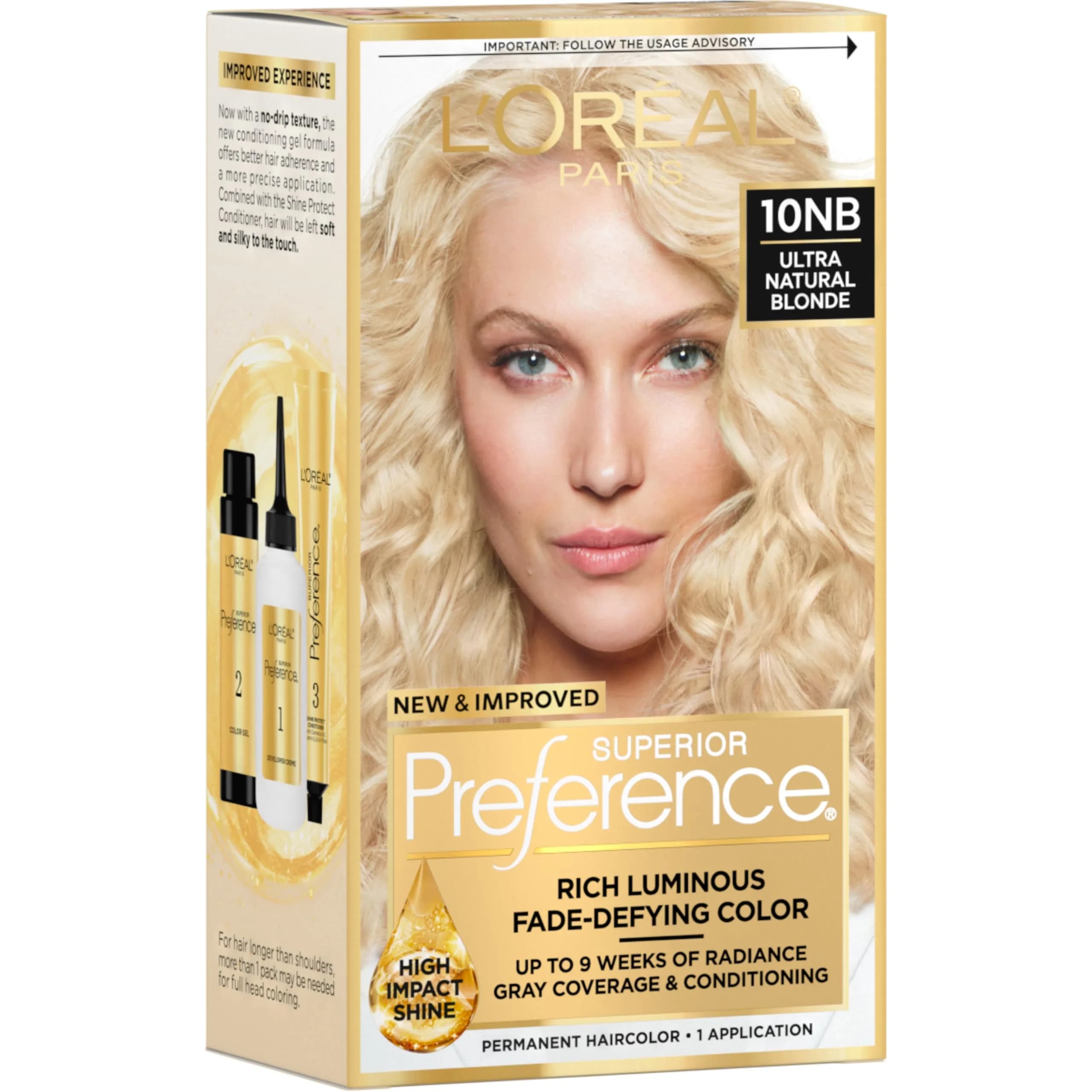 L'Oreal Paris Superior Preference Permanent Hair Color - Ultimate Natural Blonde 10NB - main product image