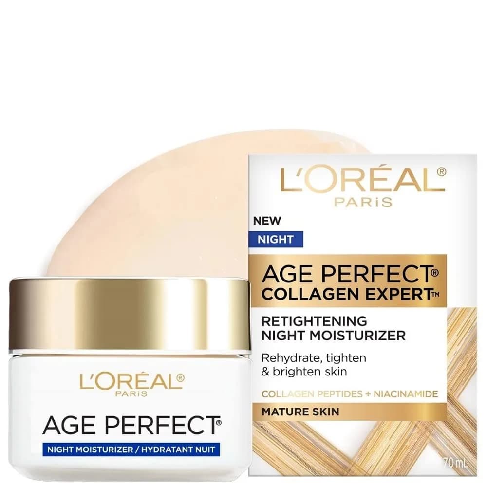 L'Oreal Paris Age Perfect Night Cream 75ml (2.5 Oz) | Anti-Aging Face Moisturizer with Soy Seed Proteins - main product image