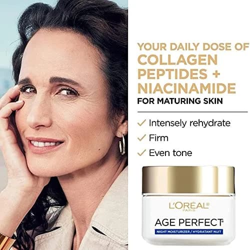 L'Oreal Paris Age Perfect Night Cream 75ml (2.5 Oz) | Anti-Aging Face Moisturizer with Soy Seed Proteins thumbnail 2