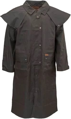 Outback Trading Company Unisex Low Rider Duster Brown Small | Waterproof Oilskin Coat thumbnail 1