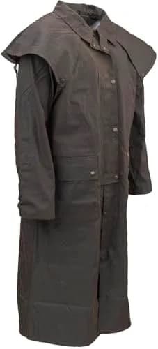 Outback Trading Company Unisex Low Rider Duster Brown Small | Waterproof Oilskin Coat thumbnail 3