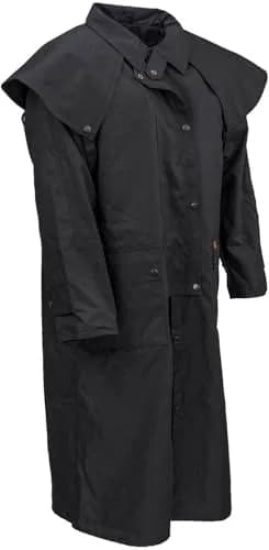 Outback Trading Low Rider Duster Coat Black Small | Waterproof Cotton Oilskin thumbnail 4