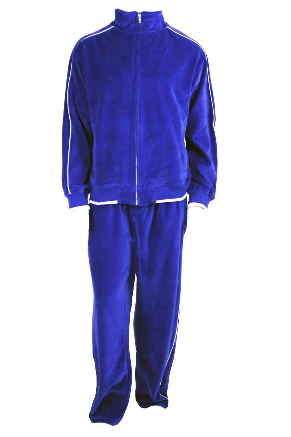 Sweatsedo Electric Blue Velour Sweatsuit XX-Large | Soft Cotton-Poly Blend for Lounge & Exercise - main product image
