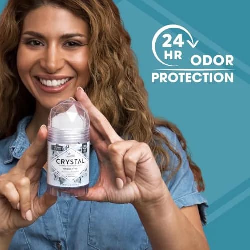 Crystal Essence Unscented Deodorant Stick 120.5g (4.25 oz) | Natural Mineral Odor Protection thumbnail 4