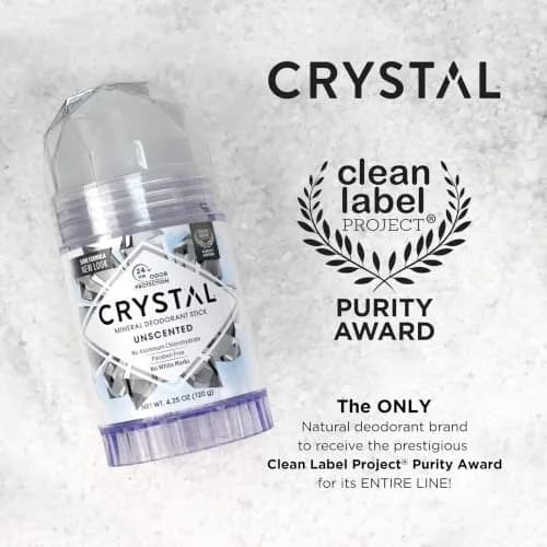 Crystal Essence Unscented Deodorant Stick 120.5g (4.25 oz) | Natural Mineral Odor Protection thumbnail 8