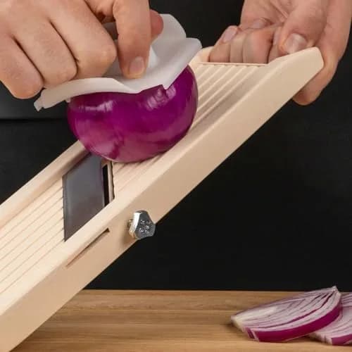 Benriner Japanese Mandolin Vegetable Slicer | Ultra-Sharp Steel Blades, Adjustable Thickness, 31.5cm thumbnail 9