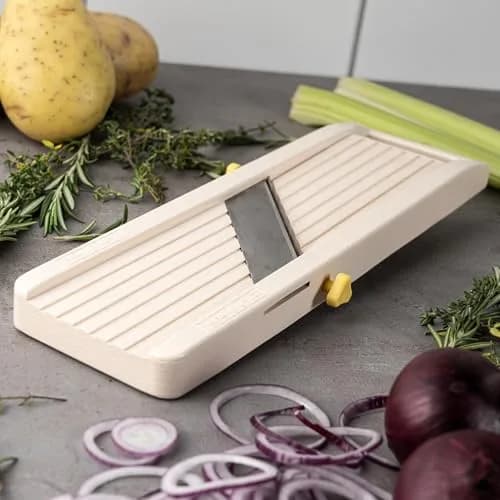 Benriner Japanese Mandolin Vegetable Slicer | Ultra-Sharp Steel Blades, Adjustable Thickness, 31.5cm thumbnail 2