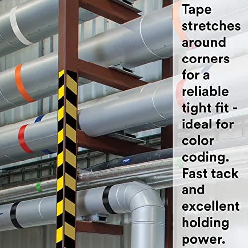 3M General Purpose Vinyl Tape 764, Yellow | Conforms to uneven surfaces, ideal for safety marking and bundling thumbnail 7