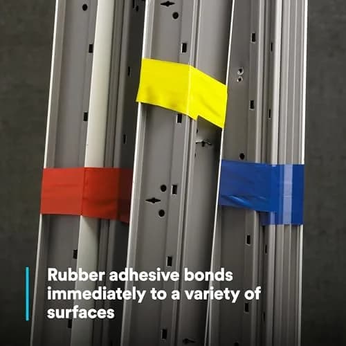 3M General Purpose Vinyl Tape 764, Yellow | Conforms to uneven surfaces, ideal for safety marking and bundling thumbnail 3