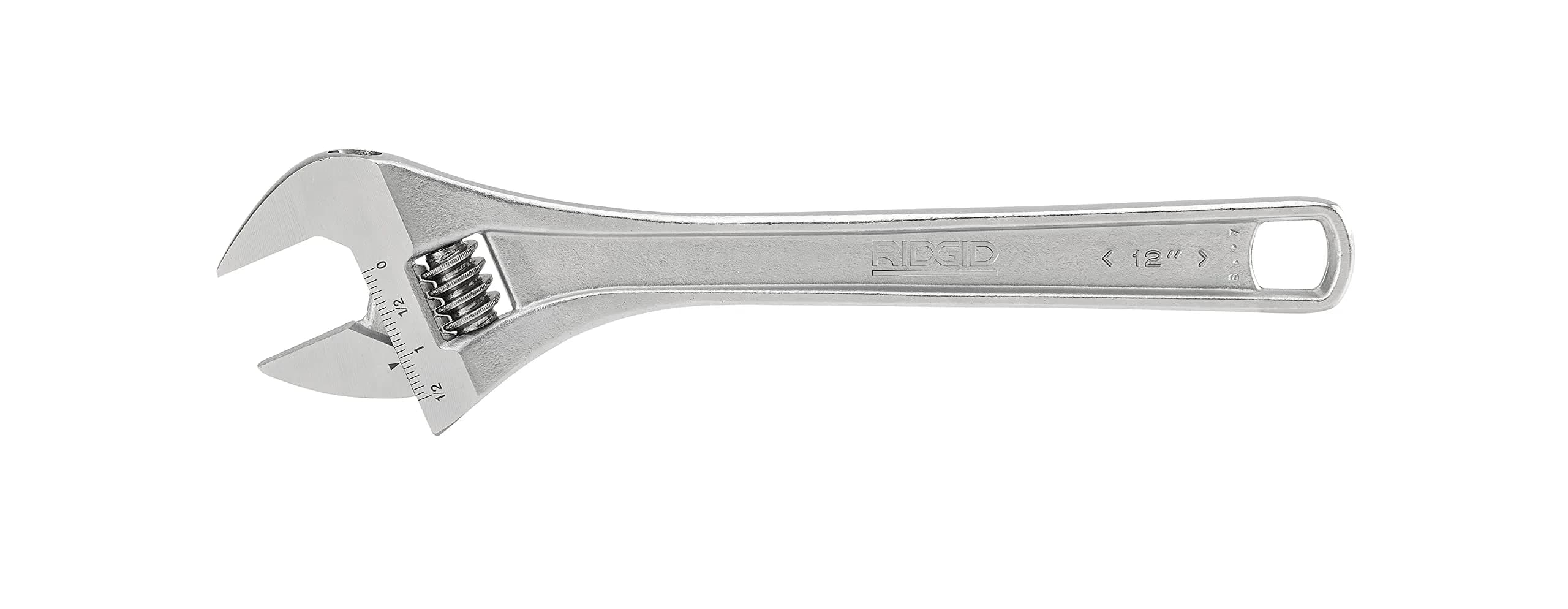 RIDGID 86917 762 Adjustable Wrench, 12-inch (300 mm) for Metric and SAE, Silver | Forged Alloy Steel Durability - view 3