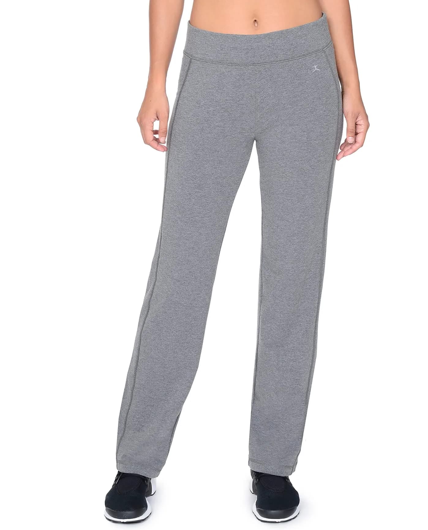Danskin Essentials Yoga Pant (US, X-Large, Charcoal Grey Heather) Slim Fit Flared Leg 31.5" Inseam