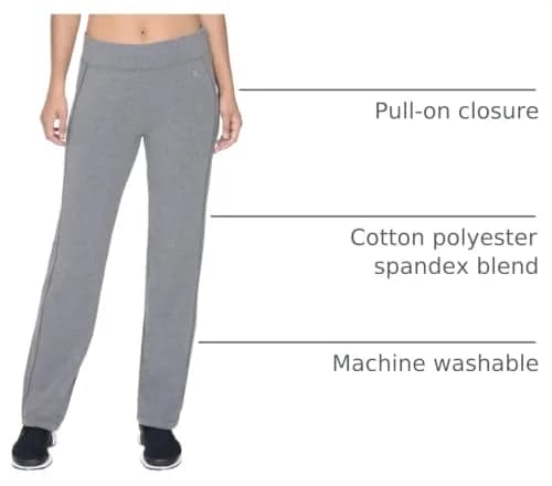 Danskin Essentials Yoga Pant (US, X-Large, Charcoal Grey Heather) Slim Fit Flared Leg 31.5" Inseam thumbnail 4