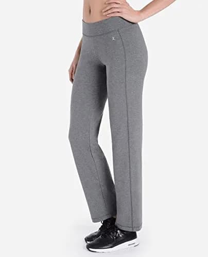Danskin Essentials Yoga Pant (US, X-Large, Charcoal Grey Heather) Slim Fit Flared Leg 31.5" Inseam thumbnail 2