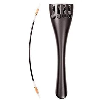 Wittner 7/8-4/4 Cello Ultra Composite Tailpiece with 4 Tuners & Nylon Tailgut | Lightweight Space-Age Material thumbnail 1