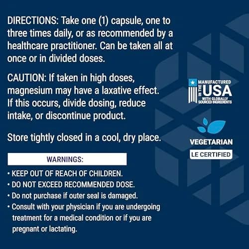 Life Extension Magnesium Citrate, 100 mg, Heart & Bone Support, 100 Capsules thumbnail 6