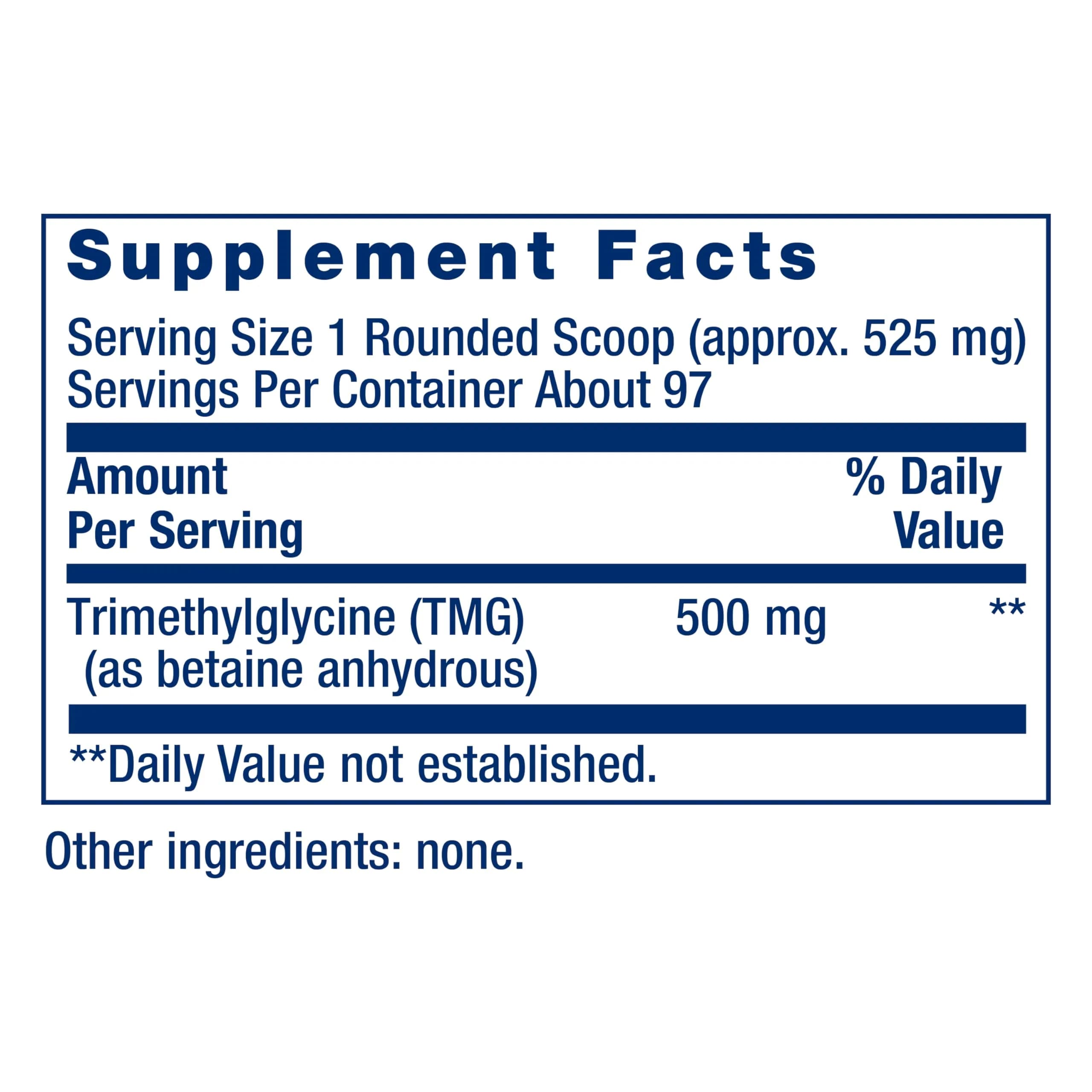 Life Extension TMG Powder 50 g (1.76 oz) | Supports Normal Homocysteine Levels - view 3