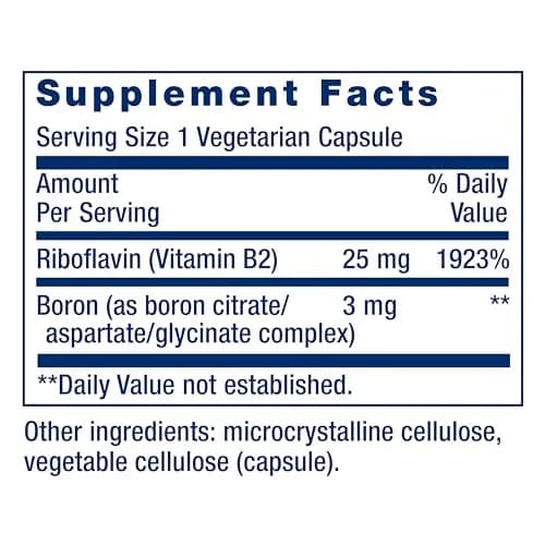 Life Extension Boron 3 mg with Vitamin B2 | Supports Bone & Immune Health, 100 Capsules thumbnail 2