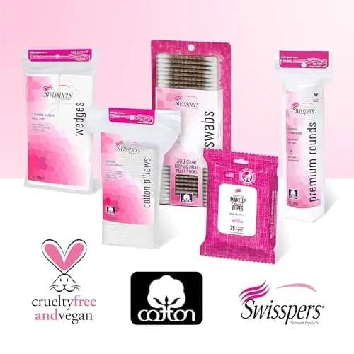 Swisspers Cosmetic Rounds, 576 Count (Pack of 48) | Latex-Free Makeup Applicators for Gentle Removal thumbnail 2