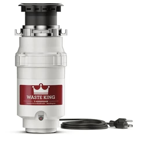 Waste King L-1001 Garbage Disposal 1/2 HP | Continuous Feed, Stainless Steel thumbnail 1