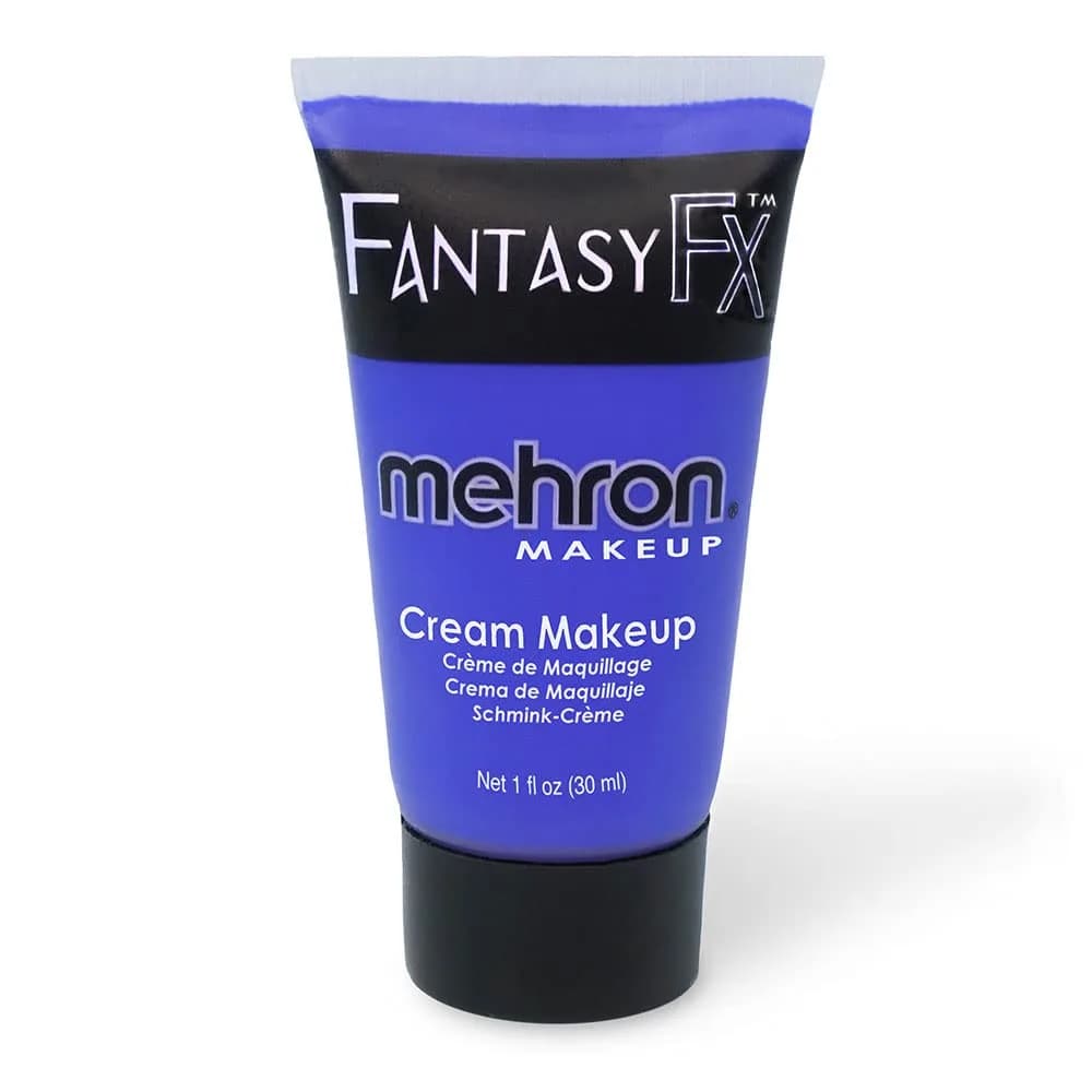 Mehron Makeup Fantasy FX Blue Water-Based Face & Body Paint 29.57ml (1 Fl Oz) | Professional Grade for Cosplay & Halloween — Blue