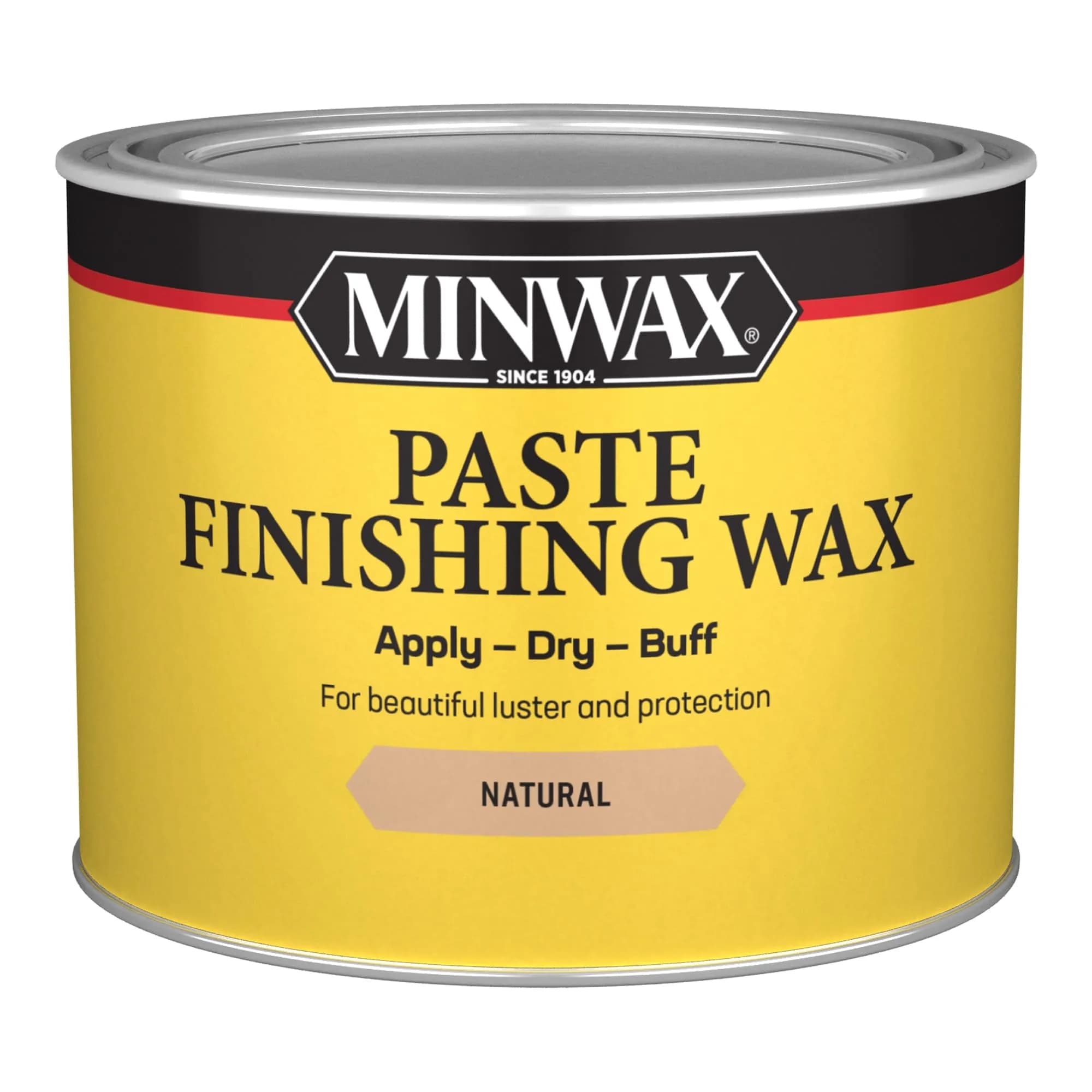 Minwax Paste Finishing Wax Natural 454g (1 lb) | Protects Wood Surfaces & Adds Luster — Natural
