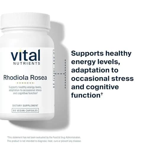 Vital Nutrients Rhodiola Rosea 60 Capsules | Adaptogenic Herb for Energy & Stress Support thumbnail 5