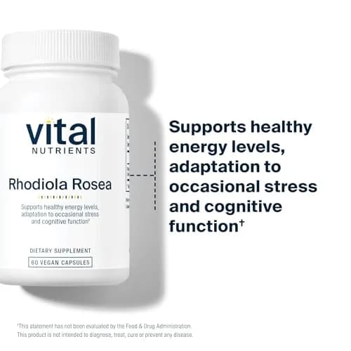Vital Nutrients Rhodiola Rosea 60 Capsules | Adaptogenic Herb for Energy & Stress Support thumbnail 6
