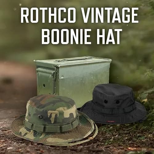 Rothco 100% Cotton Rip-Stop Boonie Hat | Ultimate Sun Defense Bucket Hat for Outdoors (US, Numeric, 7, Woodland Camo) thumbnail 4