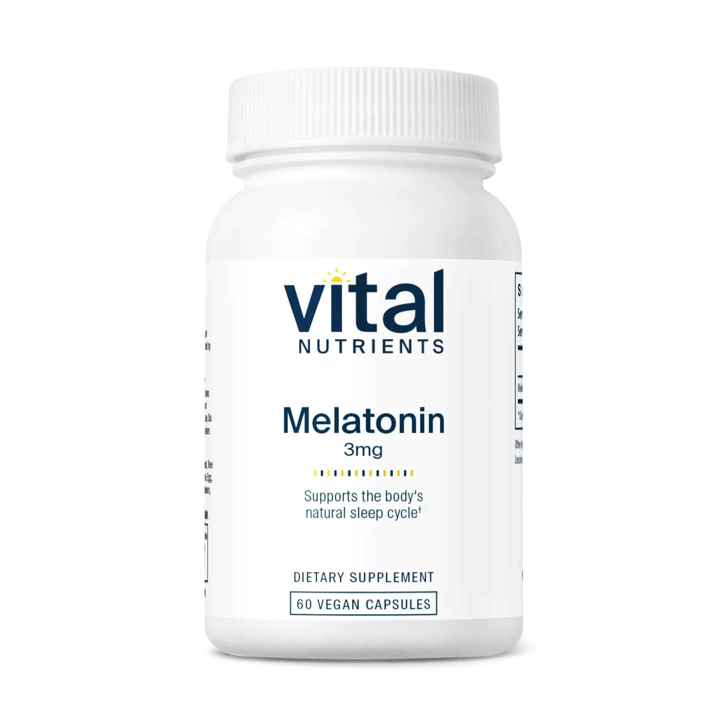 Vital Nutrients Melatonin 3mg | Vegan Sleep Support Capsules for Natural Sleep Cycle — Capsule