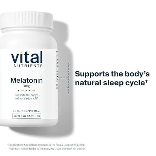 Vital Nutrients Melatonin 3mg | Vegan Sleep Support Capsules for Natural Sleep Cycle thumbnail 4
