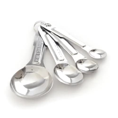 Norpro Stainless Steel Measure Spoon Set 15ml (0.5 Fl Oz) | 4-Piece Set with Metric Equivalents thumbnail 1