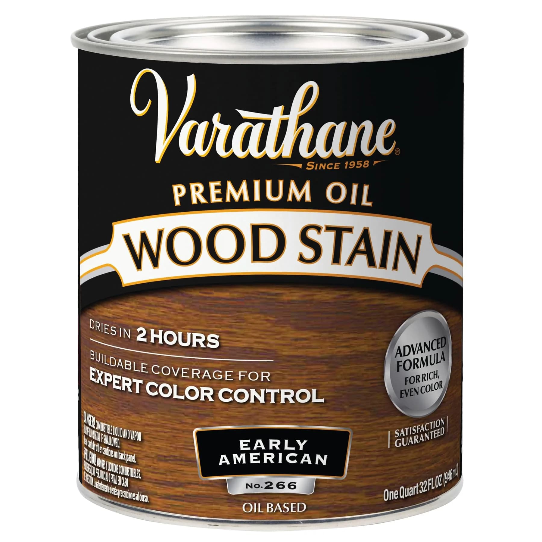 Varathane Early American Oil-Based Wood Stain Quart (32 Fl Oz) | Rich, Natural Wood Color - main product image