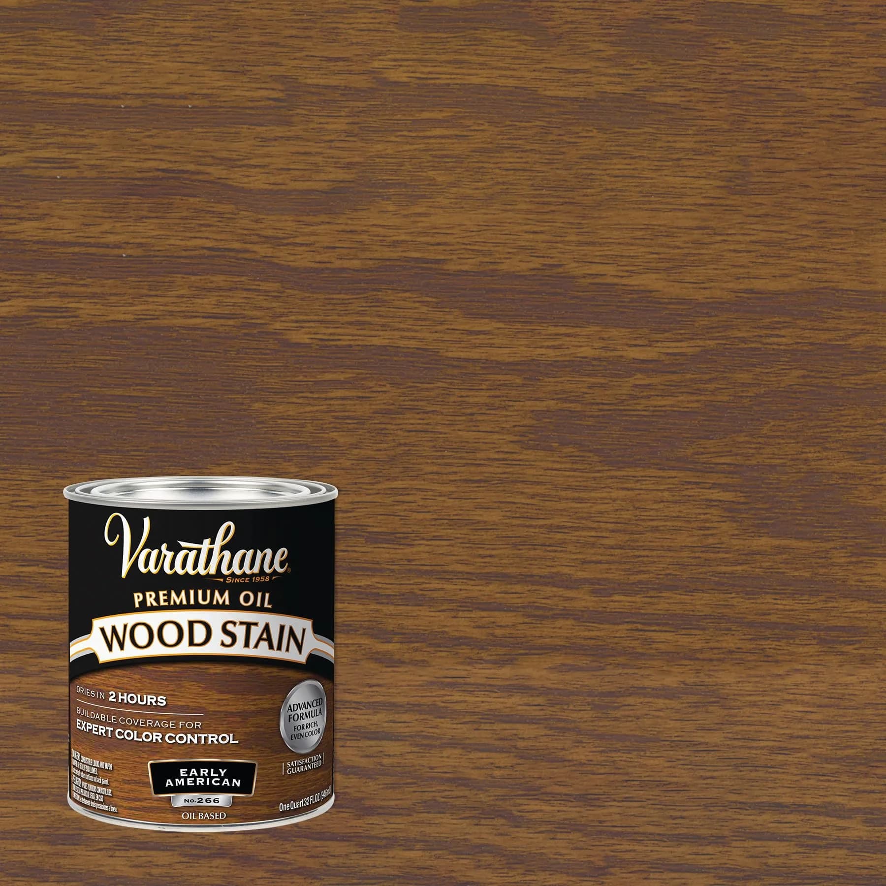 Varathane Early American Oil-Based Wood Stain Quart (32 Fl Oz) | Rich, Natural Wood Color - view 2