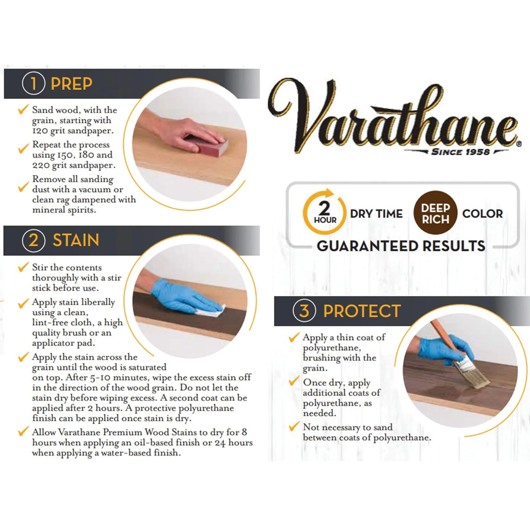 Varathane Premium Wood Stain Quart American Walnut | Oil-Based Interior Wood Finish - view 7