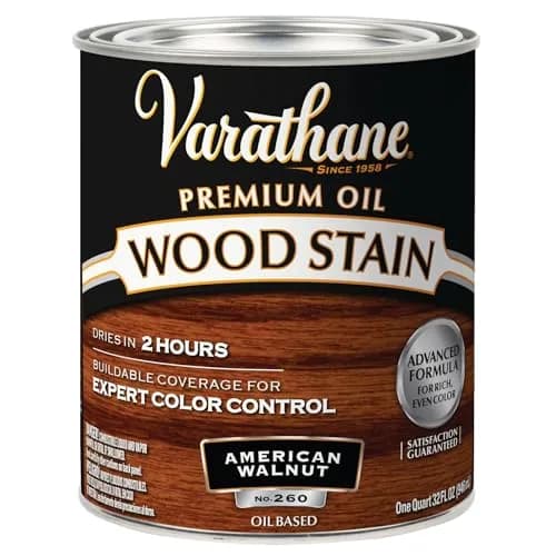 Varathane Premium Wood Stain Quart American Walnut | Oil-Based Interior Wood Finish thumbnail 1